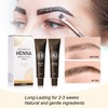 DONG RHYME Eyebrow Tint Kit Brown Hen-na, Semi-Permanent Professional Brow