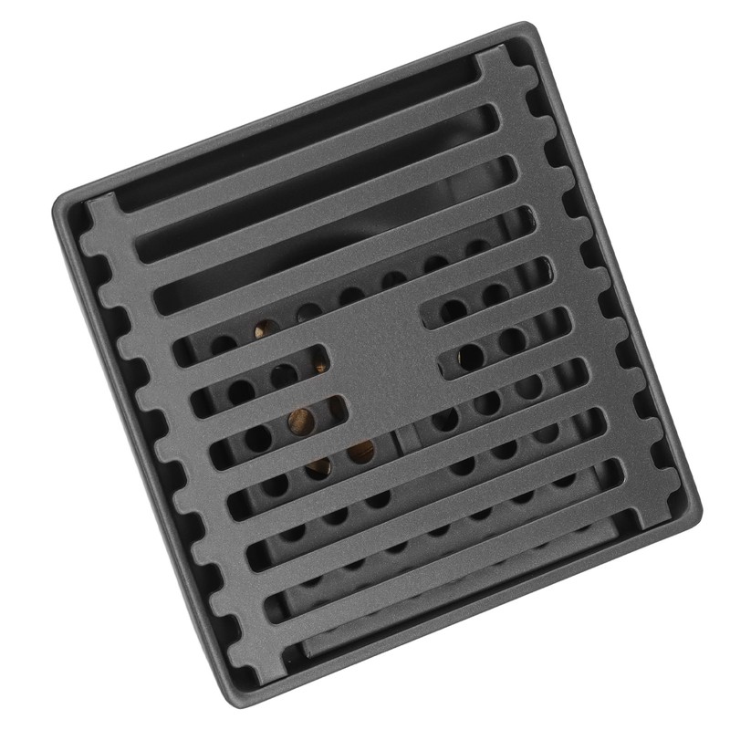 Floor Drain Stainless Steel Copper Gray Quadrangular Large Displacement Draining