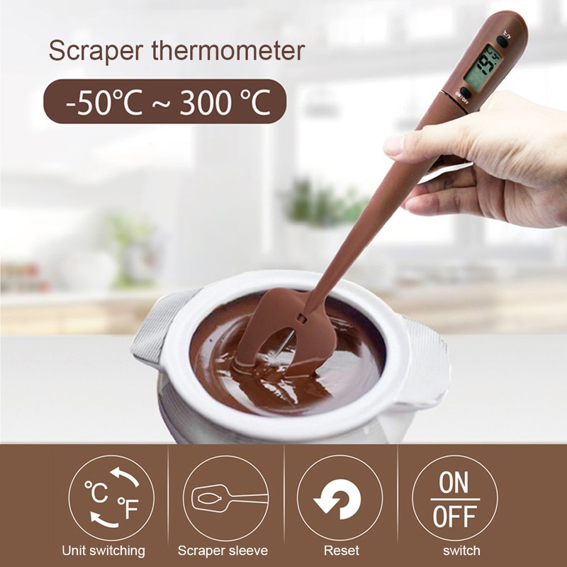 Digital Spatula Thermometer Kitchen Digital Candy Thermometer Silicone Cooking Spatula