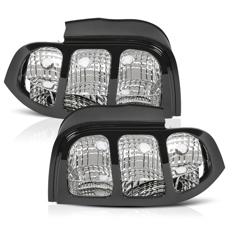 HECASA Tail Lights Assembly Compatible with 1996-1998 Ford Mustang Replacement