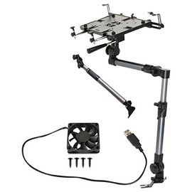 Mobotron MS-526 Heavy-Duty Laptop Mount + Screen Stabilizer+ Cooling Fan+ Supporting Brace