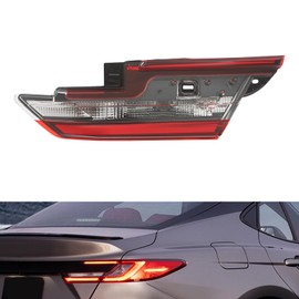 Tsomony - For 2025 Toyota Camry XLE XSE LED Right Inner Tail Light Rear Lamp Passenger Side Replacement Black Housing Clear&Red Lens