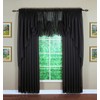 Today's Curtain Emelia Original Voile Fan Insert, Black, 30" W