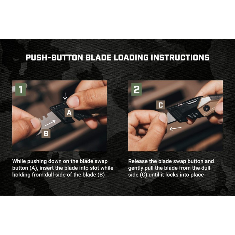 Spec Ops Tools Folding Utility Knife,Includes 3 Blades in Handle