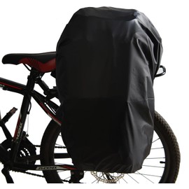 VAOLOAV 80L a 100L - Soporte trasero para bicicleta, cubierta de lluvia para maletero de bicicleta, color negro