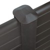 Graphite, Flat Cap for Composite Fence Post of Plastic Eco