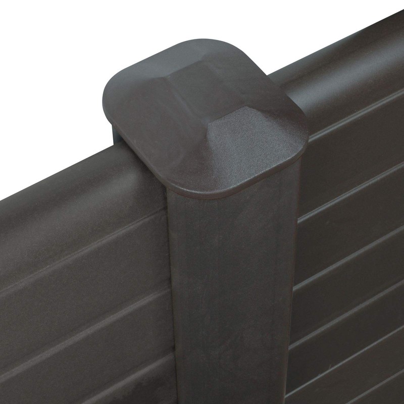 Graphite, Flat Cap for Composite Fence Post of Plastic Eco