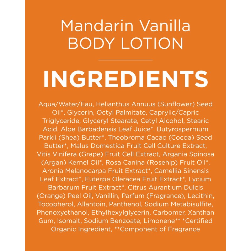 Andalou Naturals Vitalizing Body Lotion Mandarin Vanilla - Hydrating Daily