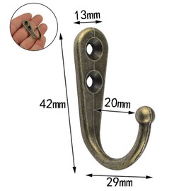 Lansonee 4 PCS Wall Mounted Hooks Coat Hooks Retro Door Robe Hook for Hanging Towel Clothes Hat Key Cup Single Metal Hook Cloth Hanger for in Bedroom Bathroom Kitchen Cupboard -Retro Copper