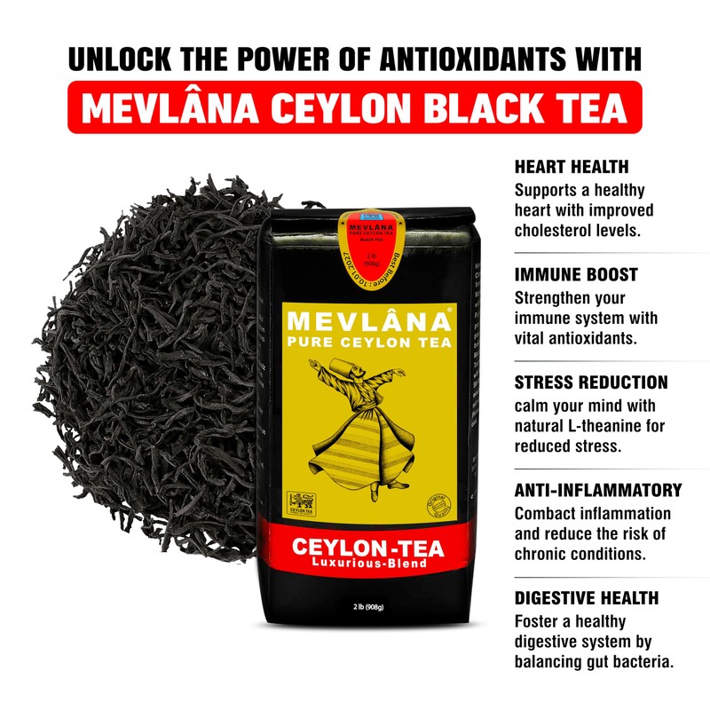 Mevlâna Pure Ceylon Black Tea – Luxurious Hand-Picked Blend, Premium