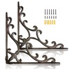 Z metnal Cast Iron Victorian Scroll Shelf Brackets, 10 Inch