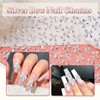 80 Pcs Sliver Bow Nail Gems Charms, 3D Bowknot Nail