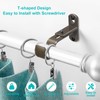 AMZSEVEN Adjustable Curtain Rod Brackets, Metal Window Drapery Rod Hanger