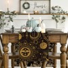 Artoid Mode Black Gold Astrology Occult Moon Magic Table Runner,