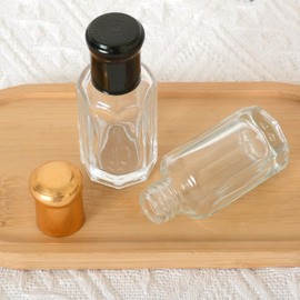 Black Glass Roll On Bottle,Empty Refillable Glass Perfume Roller Bottle,Mini Sample Cosmetics Small Container,for Aromatherapy, Perfume(10ML)，Refillable Containers，Refillable Cosmetic Roller Bottles