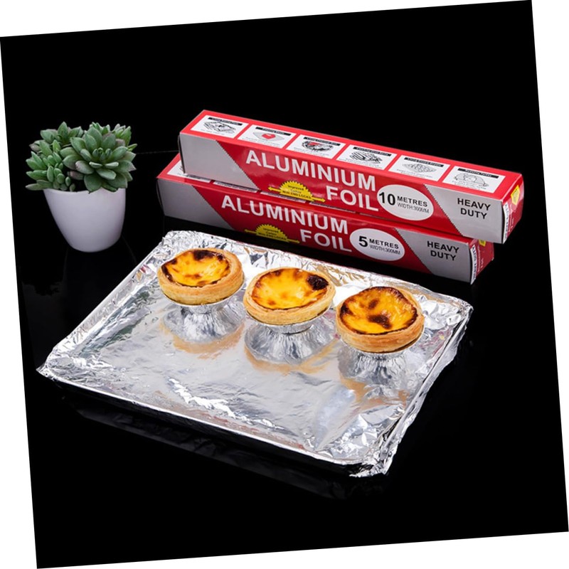 ORFOFE 3 Rolls Aluminum Foil Paper Roll Baking BBQ Foil