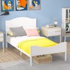Timy Kids Twin Bed Frame with Wooden Headboard and Footboard,