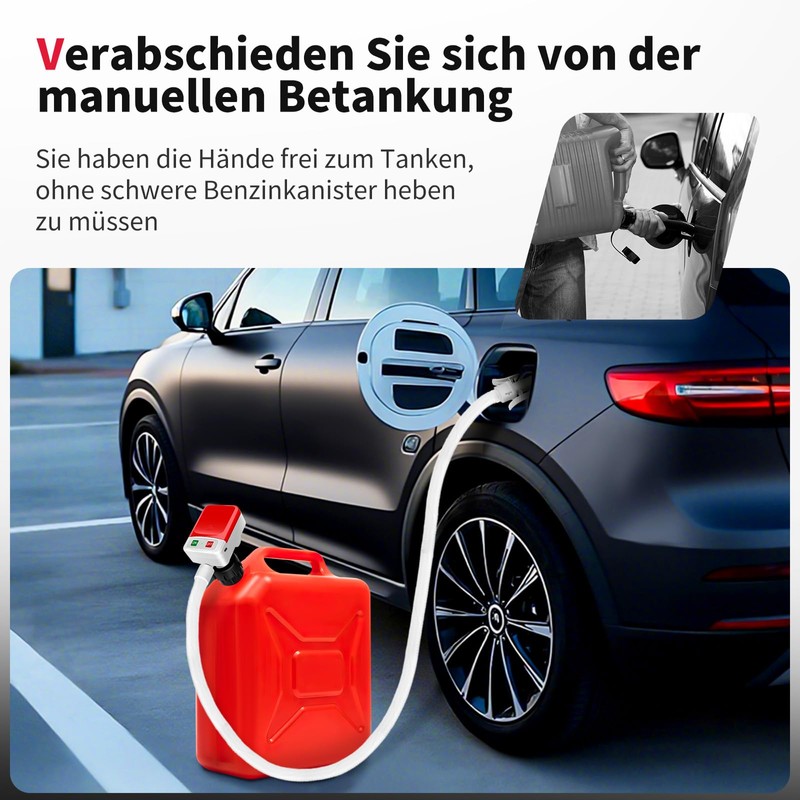 Fuel Pump Automatic Shut-Off - Portable 12V/USB-C Transfer Pump for