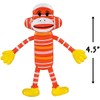 Rhode Island Novelty Bendable Sock Monkey 12-Pack (Assorted Colors)