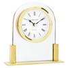 London Clock Glass Arch top Mantel Clock, Gold, 12.5 x