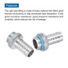 sourcing map Hose Barb G1/4 x 10mm Thread Male Aluminium