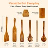 Non-Toxic Wooden Utensils for Cooking - Natural Acacia & Glue-Free,15.4"