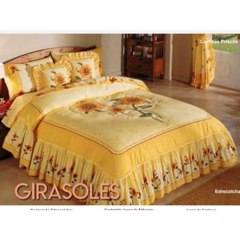 Competition Edrecolcha Girasoles Matrimonial C/2 Cojines Competition