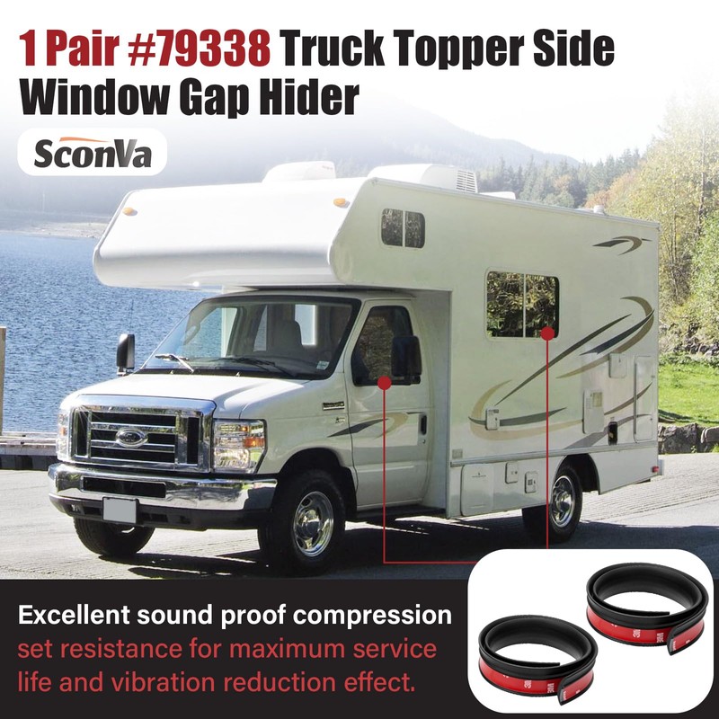 Sconva Truck Cap LEER 100XL Side Window Gap Hider 1