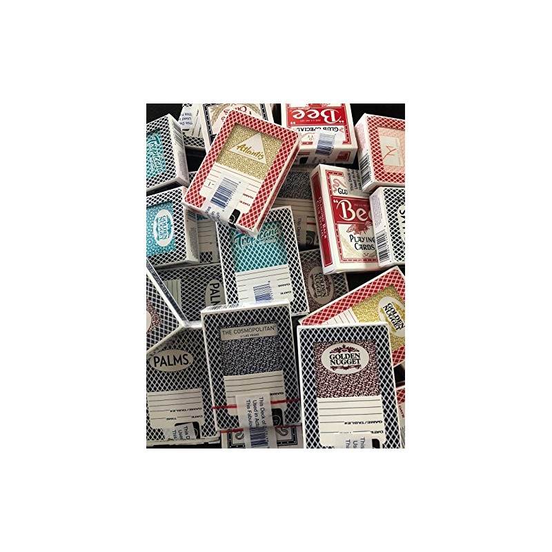 JUSTMIKEO 2 Random Las Vegas Casino Used Playing Cards Deck