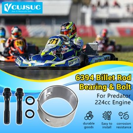 VCUJSUC Billet Rod Bearing & Bolt Set for Harbor Freight Predator 224cc Engines for Honda & Clone GX200 GX160 196cc 6.5Hp Engines