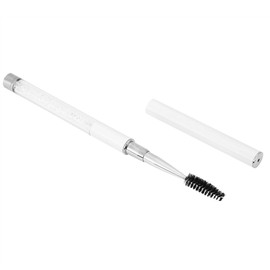 Cepillo de Pestañas Reutilizable con Tubo, Aplicador de Varillas de Rímel de Cristal, Cepillo de Ojos Portátil para Extensión de Pestañas Y Levantamiento de Cejas, Pinceles de Maquillaje(blanco)