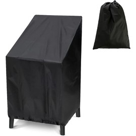 Garden Chair Cover, 210D Oxford Garden Stacking Chair Covers, Waterproof Patio Chair Covers for Outdoor High Back Chair Covers(65 x 65 x 120 cm)