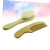 SAFIGLE 2PCS Wooden Comb and Brush Set for Adults Soft