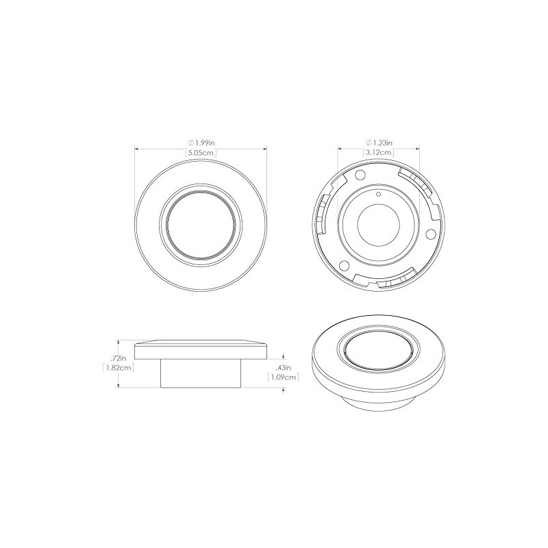Orbit Down Light, White, Spectrum RGBW, Flush Mount