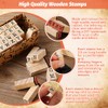 KBNIAN Wooden Rubber Stamps Kit, 40 Pcs Alphabet Rubber Stamps