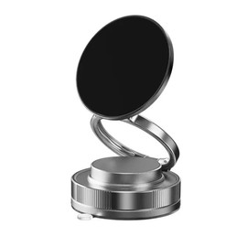 360° Rotation Magnetic Phone Mount With Vacuum Suction & Foldable Design , Hands-Free Car/Bathroom/Yoga Wall/Kitchen Mount | Compatible with MagSafe & All Smartphones - Ideal for TikTok/ASMR Creators