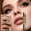 Multifunktion Mascara/Wimperntusche mit Augenbrauenstift Eyeliner, Schwarze Mini-Bürste für untere Wimpern,