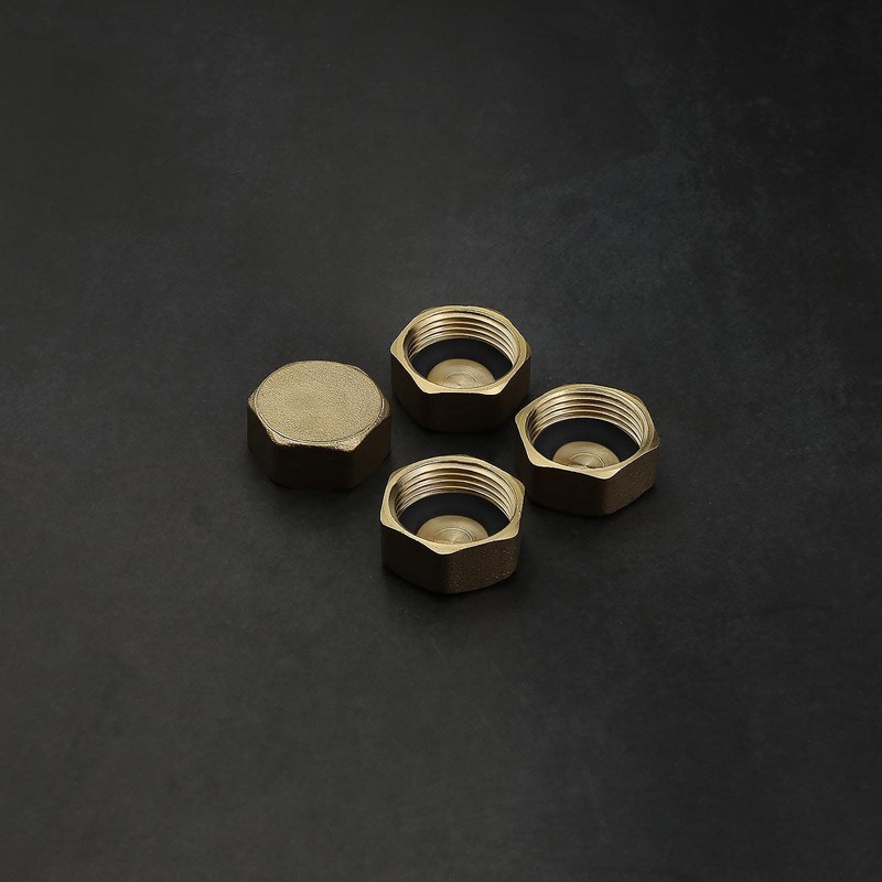EMSea 4pcs 3/4" Brass Washing Machine Blanking Cap Nut &