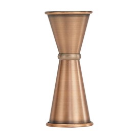 Soro Essentials- 1 oz x 1-1/2 oz Stainless Steel Jigger Antique Copper- Double Cocktail Jigger Bartending Measuring Cocktails Jigger Bartender Tools for Shot Liquor Alcohol Home Bar Drink Kitchen