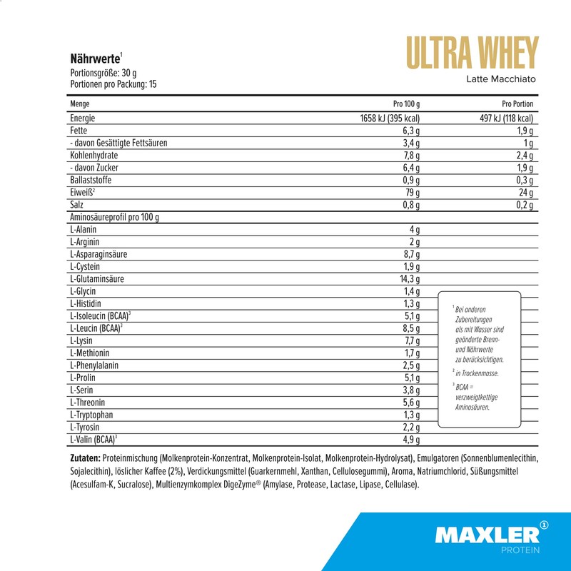 Maxler Ultra Whey Protein, 24 g Protein per Serving, Pure