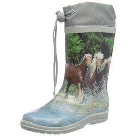 Beck Horse Girls Long Shaft Wellington Boots - Multicolour - 29 EU
