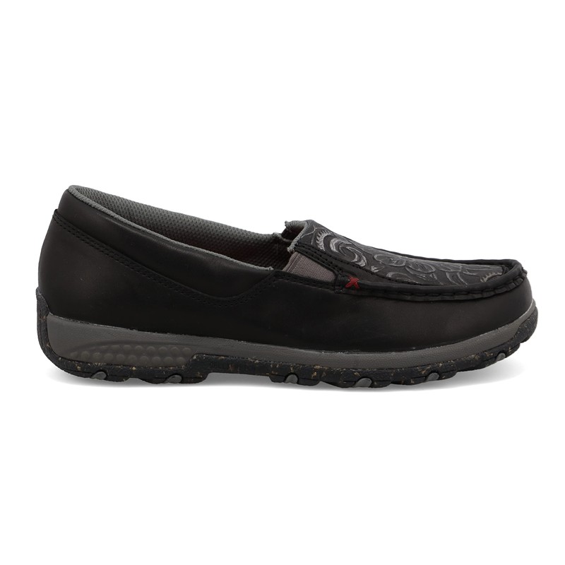 Twisted X The Women's Slip On Driving Moc, Black &