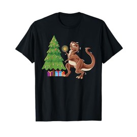 Funny T-Rex Christmas Tree Topper Dinosaur Lover Costume T-Shirt