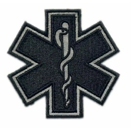 Reflective EMT EMS Paramedic Medic Patch [3.0 inch, Hook Fastener -RE6]