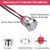 DMWD 2Pcs 16mm Metal Latching Push Button Switch Waterproof 7Amp