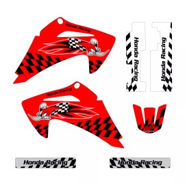 Unbranded CRF150F CRF 250F 2003-2007 Graphics kit woody style red FREE SHIPPING!!!