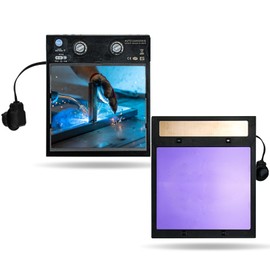TRQWH Welding Lens Auto Darkening - Welding Helmet Lens True Color Technology with 4 Arc Sensor Ajustable Shade Range 4/5-13 Automatic LCD Lens Dimming Shade Filter 4.49x5.24in Auto Welding Lens
