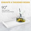 Bathroom Counter Tray,EG-SIPRO High-Grade Thickened Silicone Bathroom Vanity Tray,Shatterproof Rectangle
