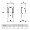 Wall Connection Piece Black TM 72 EXC for Duct Air