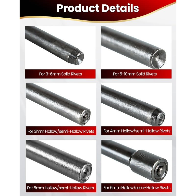 DUPDMKIN 7PCS Air Hammer Bits Set, Air Hammer Attachments for